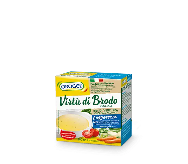 Pack - "Virtù di brodo" vegetable stock in drops (cardboard box)